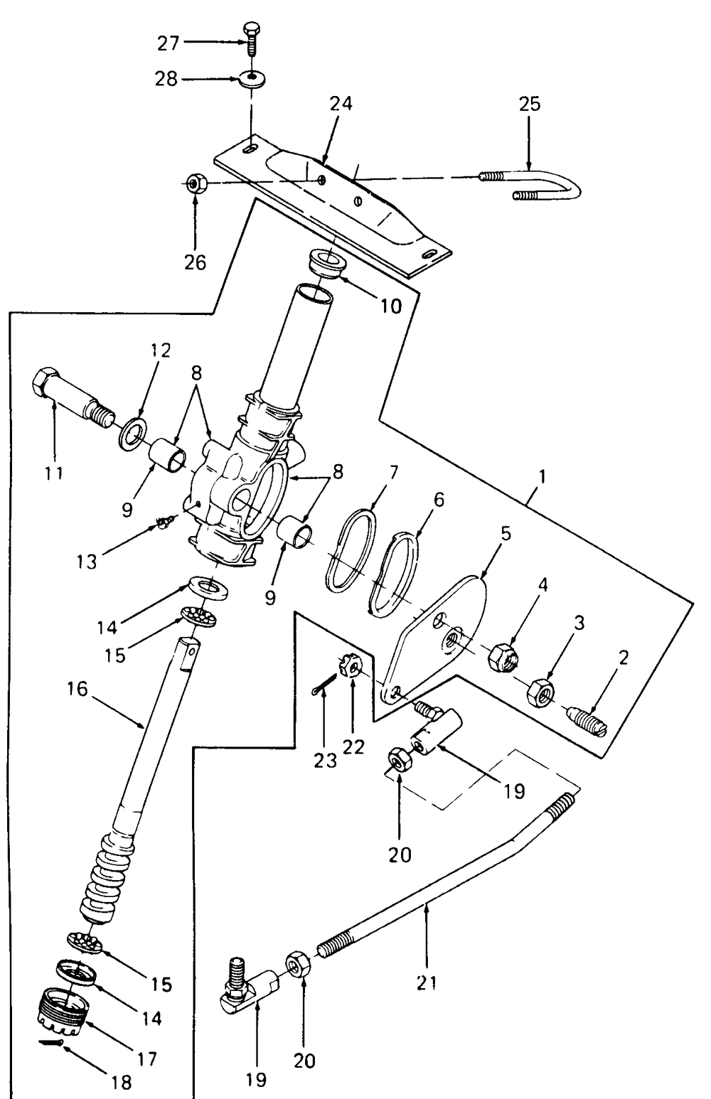Lower Steering Diagram and Parts List for 1861 821060-836000-140671100-142663100 Cub Cadet Lawn Tractor